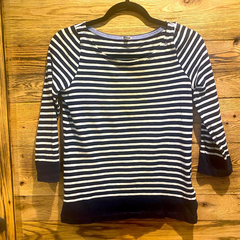 J. Crew Sample Navy and White Top Size XS